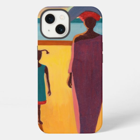 Vrouw met vis iPhone hoesje (Achterkant)