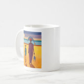 Vrouw met vis koffiemok (Voorkant links)