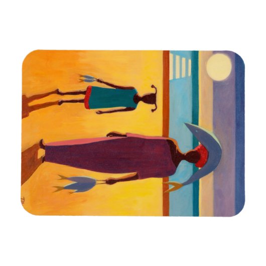 Vrouw met vis magneet (Horizontaal)