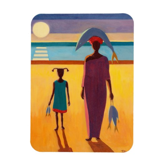 Vrouw met vis magneet (Verticaal)