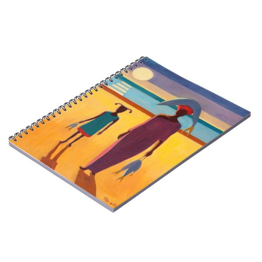 Vrouw met vis notitieboek (Linkerzijde)