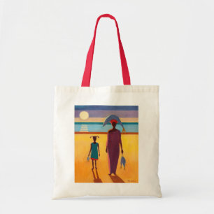 Vrouw met vis tote bag