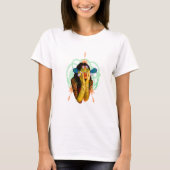 Vrouw met vis trippy collage t-shirt (Voorkant)