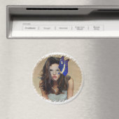 Vrouw met vlindermasker magneet (Insitu (Vaatwasser))