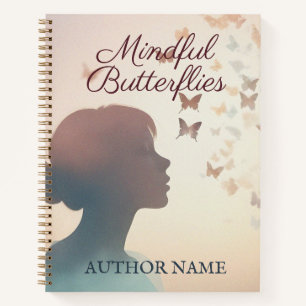 Vrouw met vlinders Boek Hoesje Notitieboek