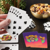 Vrouw met vlindervleugels Helder en Kleurrijk Pokerkaarten (Insitu)