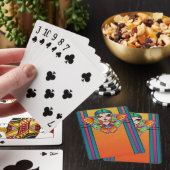 Vrouw met vlindervleugels speelkaarten (Insitu)