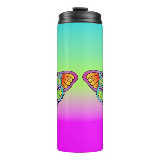 Vrouw met vlindervleugels thermosbeker (Voorkant)