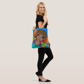 Vrouw met vlindervleugels tote bag (Op model)