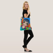 Vrouw met vlindervleugels tote bag (Op model)