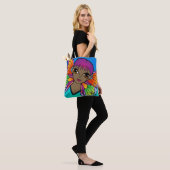 Vrouw met vlindervleugels tote bag (Op model)