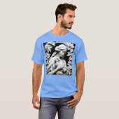 Vrouw met vogel en bloemen jongen t-shirt (Voorkant volledig)