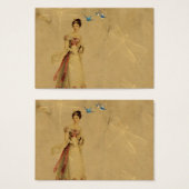  vrouw met vogels en libellen visitekaartjes (Voorkant /achterkant)