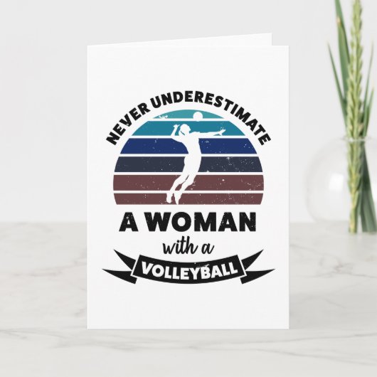 Vrouw met volleyball Funny Gift Wife Kaart (Voorkant)