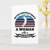 Vrouw met volleyball Funny Gift Wife Kaart (Gele Bloem)