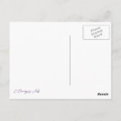 Vrouw met vreemde paarse ogen Minimalistische lijn Briefkaart (Achterkant)