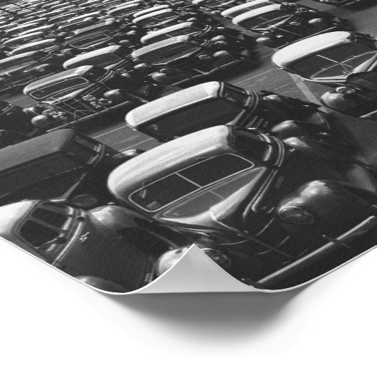 Vrouw met vuurhaard B&W Poster (Hoek)