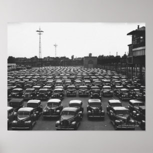 Vrouw met vuurhaard B&W Poster