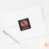 Vrouw met waterschil Funny Gifts vrouw Vierkante Sticker (Envelop)