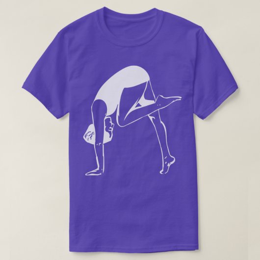 Vrouw met yoga abstracte lijnen tekening 1 t-shirt (Design voorkant)
