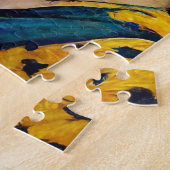 Vrouw met zonnebloem legpuzzel (Zijkant)