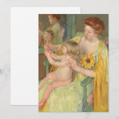 Vrouw met zonnebloem | Mary Cassatt (Voorkant / Achterkant)