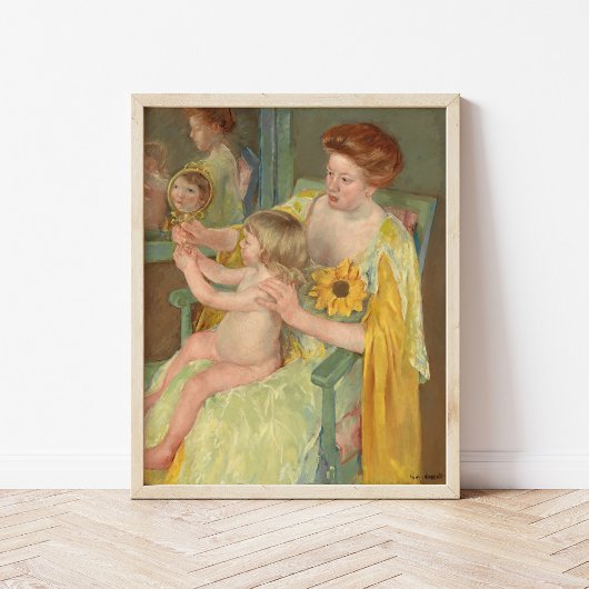 Vrouw met zonnebloem | Mary Cassatt Poster