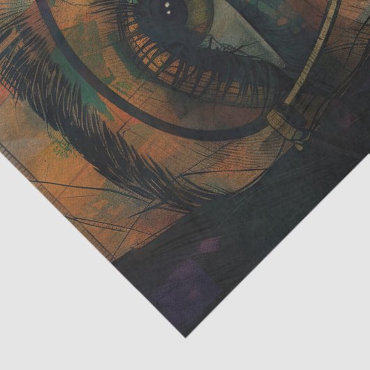 Vrouw met zonnebril Decoupage Tissuepapier (Detail)