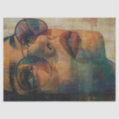 Vrouw met zonnebril Decoupage Tissuepapier (Voorkant)