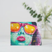 Vrouw met zonnebrillen (Verenigd Koninkrijk) Brief Briefkaart (Staand voorkant)