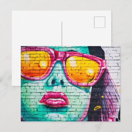 Vrouw met zonnebrillen (Verenigd Koninkrijk) Brief Briefkaart (Voorkant / Achterkant)