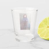 Vrouw met zwart Panter Shot Glass Glas (Achterkant)