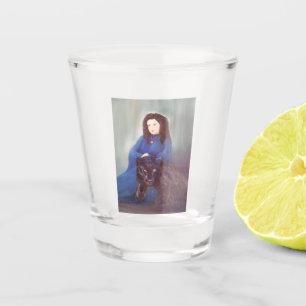 Vrouw met zwart Panter Shot Glass Glas