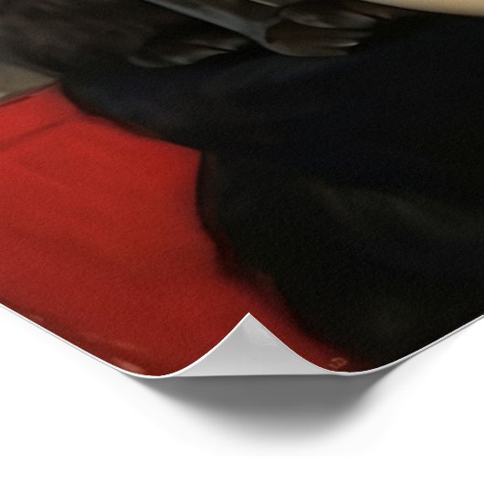   vrouw met zwarte en witte katten poster (Hoek)