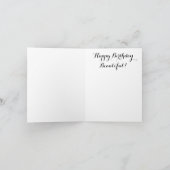 vrouw met zwarte kat kaart (Binnen)