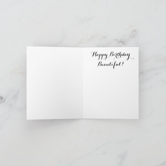  vrouw met zwarte kat kaart (Binnen)