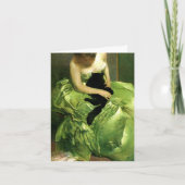 Vrouw met zwarte kat kaart (Voorkant)