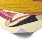 Vrouw met zwarte kat, Yumeji Takehisa Poster (Hoek)