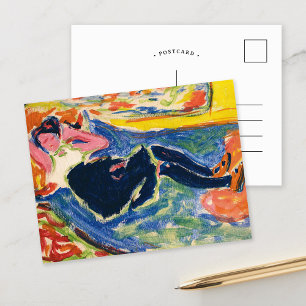 Vrouw met zwarte kousen   Ernst Ludwig Kirchner Briefkaart