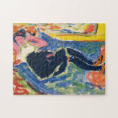 Vrouw met zwarte kousen | Ernst Ludwig Kirchner Legpuzzel (Horizontaal)