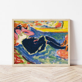Vrouw met zwarte kousen | Ernst Ludwig Kirchner Poster