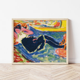 Vrouw met zwarte kousen   Ernst Ludwig Kirchner Poster