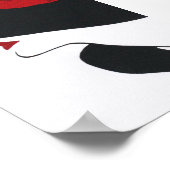 Vrouw met zwarte Pet Minimalistisch  Poster (Hoek)