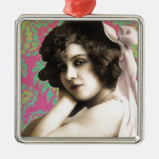 vrouw metalen ornament (Voorkant)