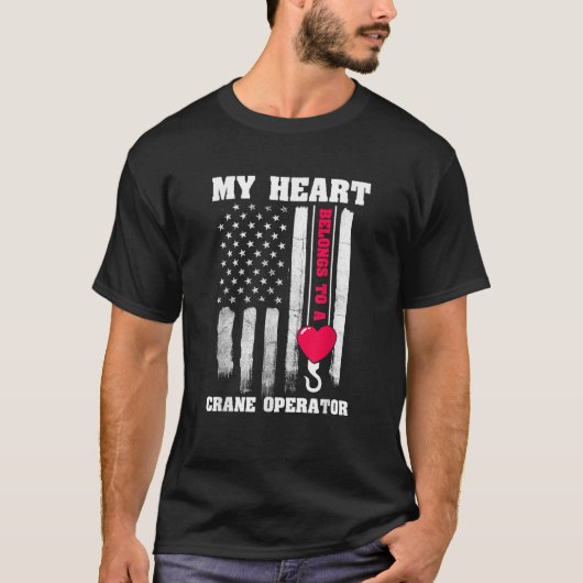 Vrouw Mijn hart behoort tot T Shirt (Voorkant)