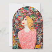 Vrouw Mixed Media Inspirerende Kunst Wenskaart Kaart (Voorkant)