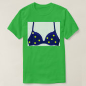 Vrouw Mode Blue Bikini T-shirt (Design voorkant)