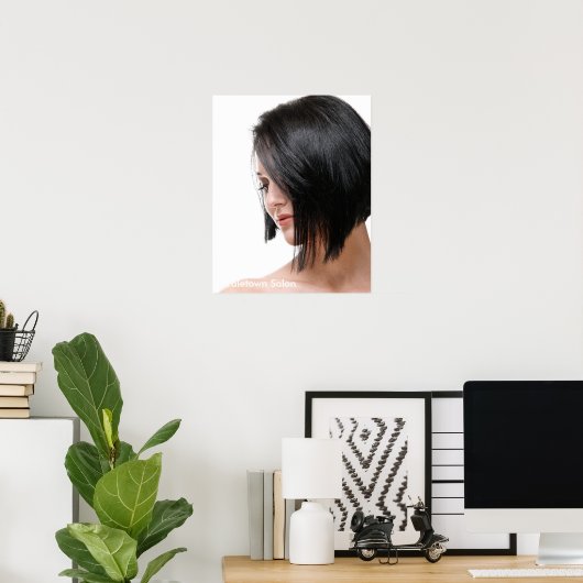Vrouw Model Hair Salon Poster (Thuiskantoor)