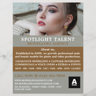 Vrouw Model, Modellenbureau, modelagent Flyer