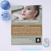 Vrouw Model, Modellenbureau, modelagent Flyer (Enkel)
